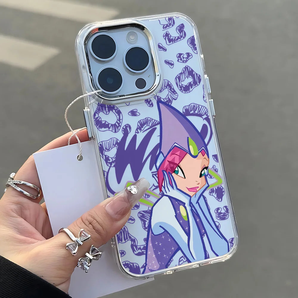 W-Winx C-Club Phone Case for IPhone 17 16e 16 15 14 13 12 11 Mini Pro Max X XR XSMAX 8 7 Air Plus Transparent Soft Cover