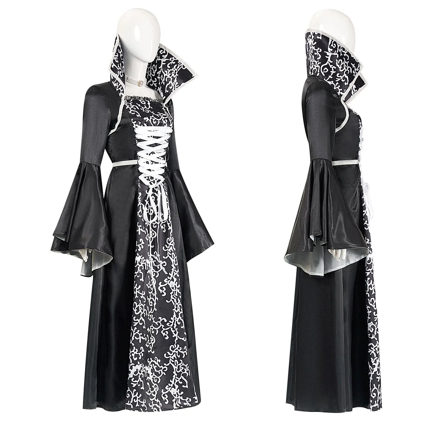 Halloween Costume Dress For Kids Fantasy Vampire Costume Girls Witch Cosplay Children's Party Performance Gown Clothing 4-12Y