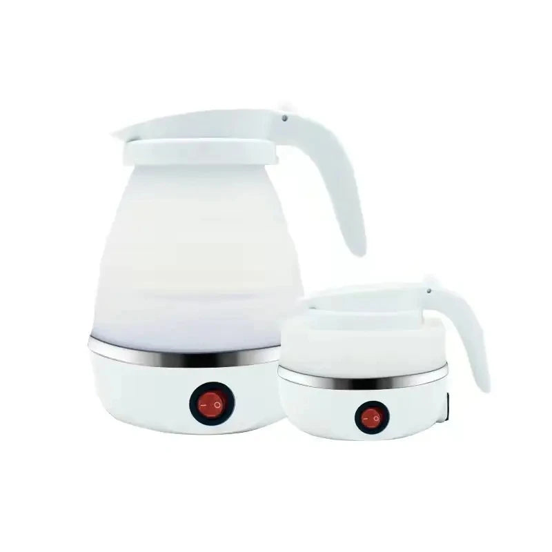 JFBONIN 0.6L Mini Folding Kettle Portable Water Heater 600W Silicone Compression Electric Kettle Home Kettle Easy To Travel