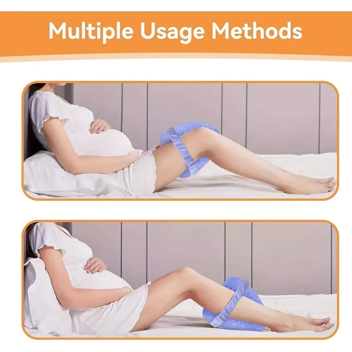 Memory Foam Knee Pillow with Adjustable Strap Heart Hollow Leg Support Pillow for Side Sleepers Pregnancy Relief Hip Back Sciati