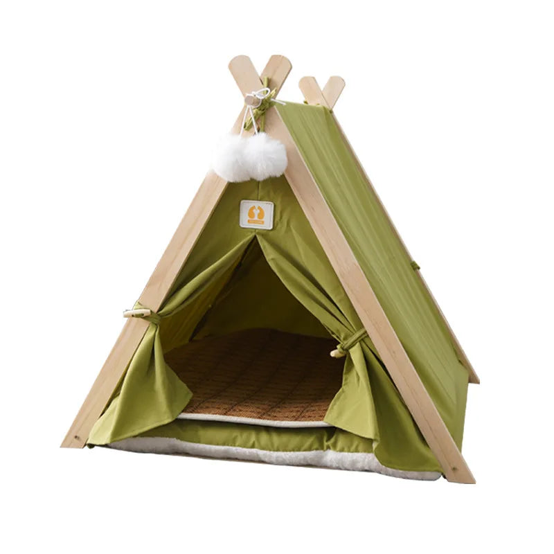 Winter Pet tent, Christmas dog house, cat house, all year round, cat delivery room, pine wood for winter warmth, cat tent