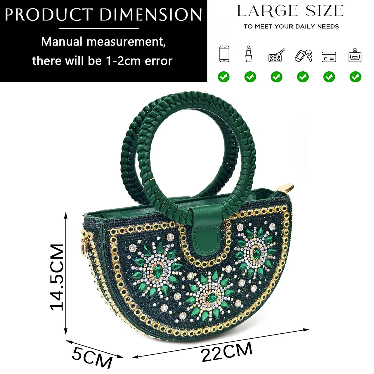 2024 New Designer Specials Italian Women Heels Shoes and Bag Set Royal Purple Color Comfortable With Rhinestone for Party