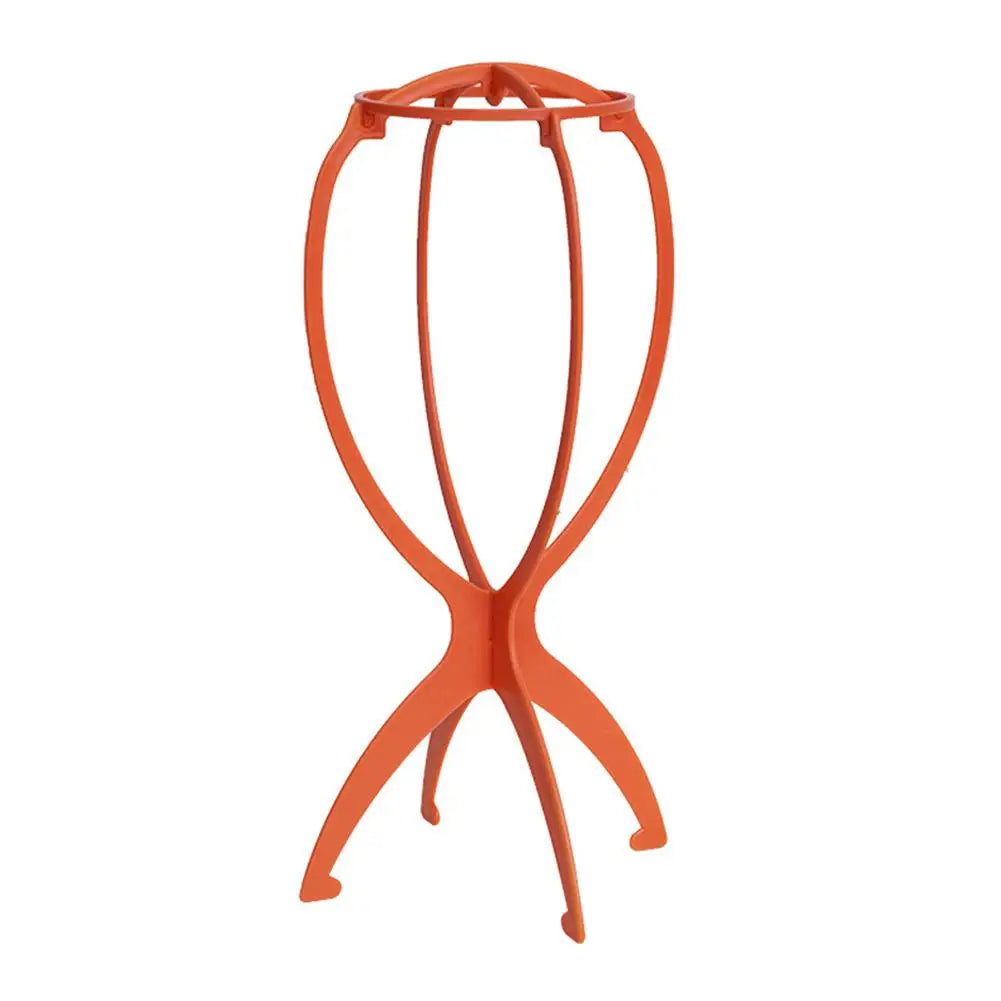 Portable Folding Wig Stand, Plastic Mannequin Head Holder for Hat & Hair Display   Adjustable 36x16Cm Wig Display Tool