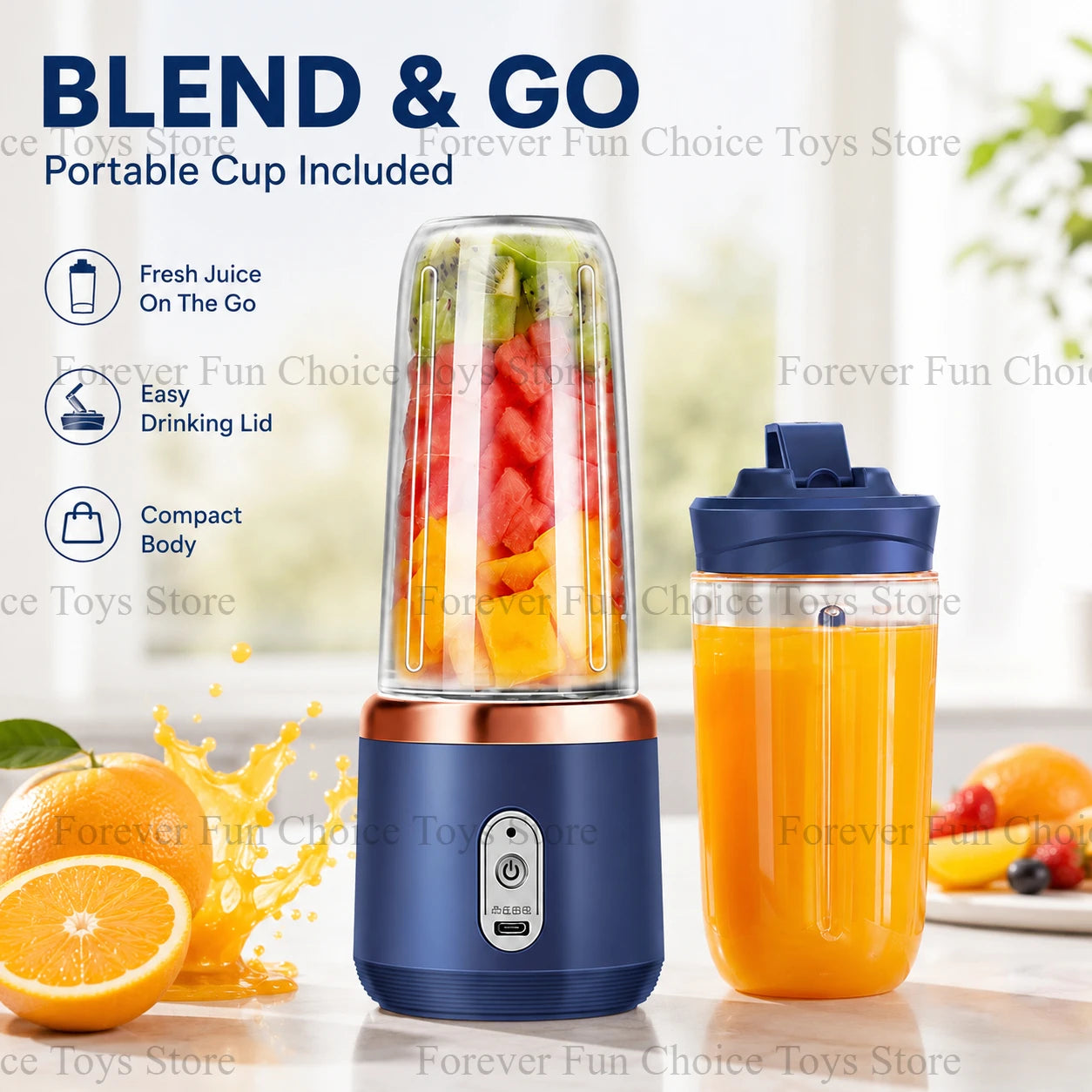 Electric Juicer Portable Small Fruit Juicing Cup USB Charging Outdoor Travel Electric Juicer 400ml Home Kitchen Milkshake Mixer