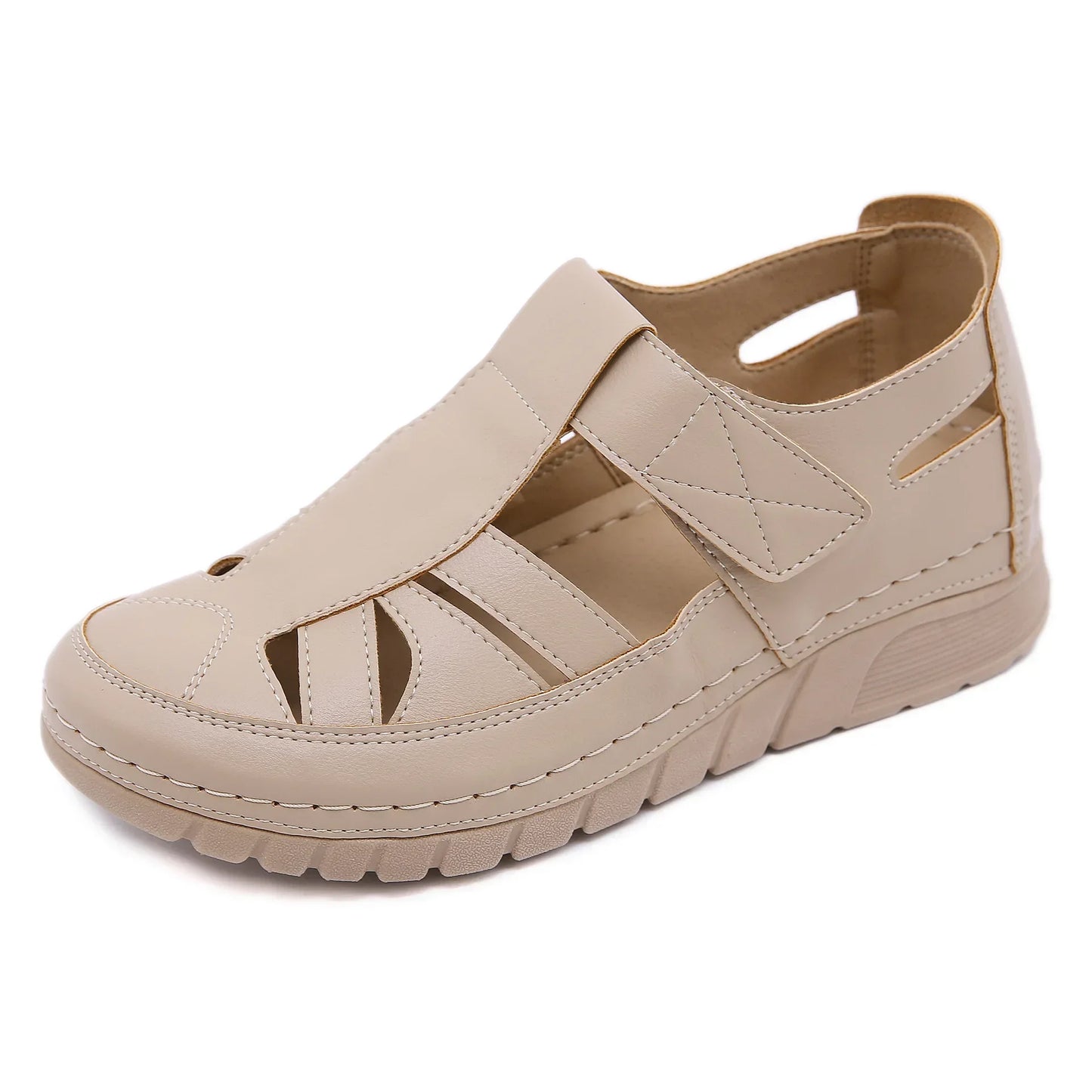 Women's Shoes Sandals Fashion Baotou Wedge Platform Sandals Ladies Retro Rome Sandalias Mujer Slip on Beach Shoes Footwear 2024