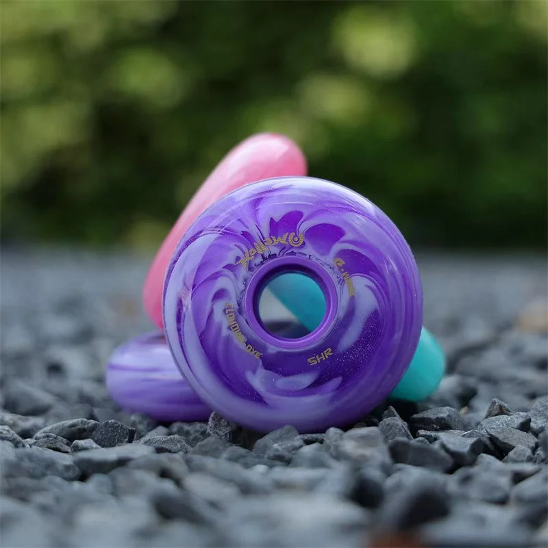 85A LBS Full Meat Jade Wheel with White Yellow Purple Pink Cyan 80mm 76mm 72mm Roller Skating Wheels Slalom Tire for SEBA FSK 8p
