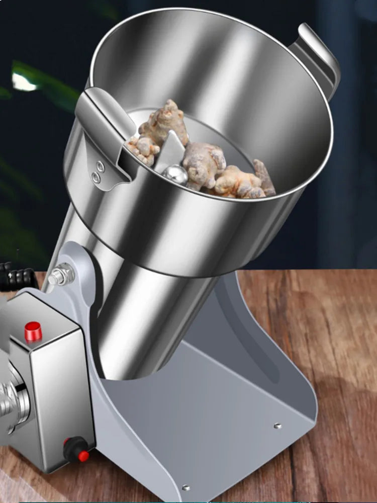 220V 1000g/2000g Grains Spices Herbal Cereals Coffee Dry Food Grinder Mill Grinding Machine Gristmill Home Flour Powder Crusher