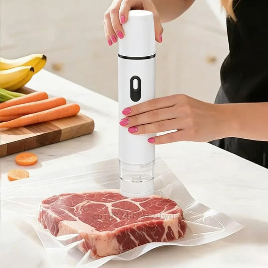 Air Vacuum Sealer Pump Automatic Food Sealing Pump USB Rechargeable Sealer Pump For Food Handheld Dry/wet Food Sealer Pump