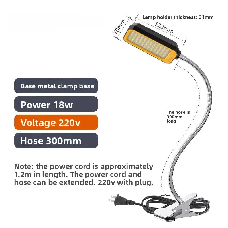 18W/25W LED Machine Tool Work Light With Strong Magnetic Extended 50-80cm flexiable Hose 24V/220V Lathe Punch MachineTable Lamp