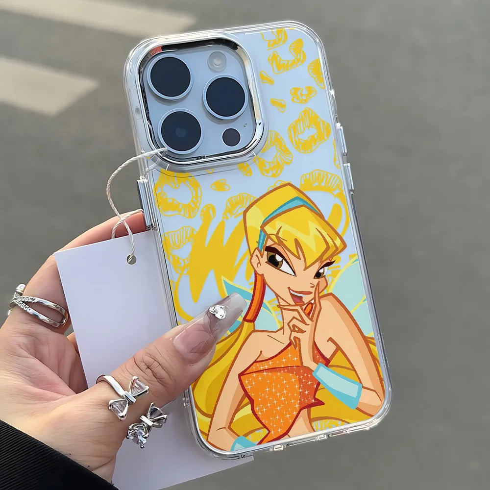 W-Winx C-Club Phone Case for IPhone 17 16e 16 15 14 13 12 11 Mini Pro Max X XR XSMAX 8 7 Air Plus Transparent Soft Cover