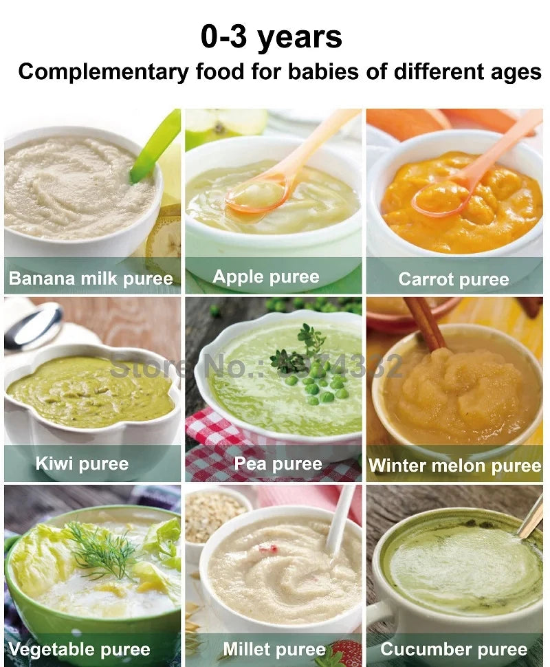 300W Baby Food Cook Mixer Steamer Multifunctional Fruit Vegetable Food Processor Solid Food Machine Electric Meat Grinder 220V