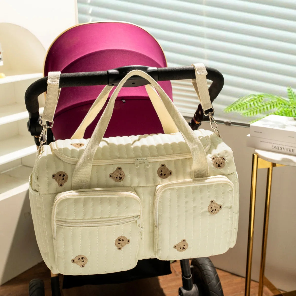 Large Capacity Mommy Bag for Women Totes Baby Diaper Nappy Bags Shoulder Cotton Ladies Maternity Shopping Bag