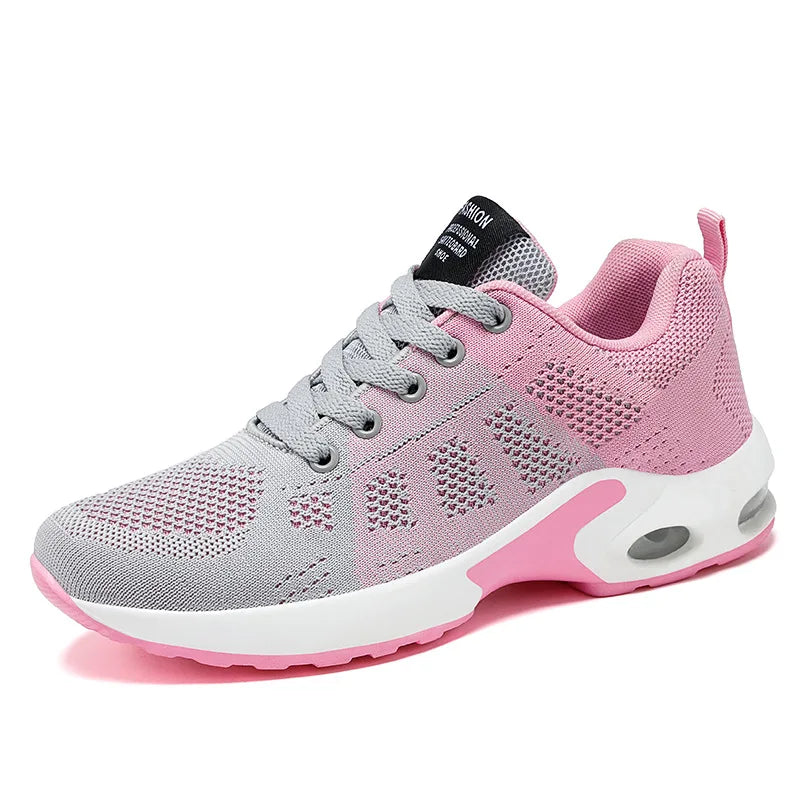 Mesh Women Running Shoes Breathable Casual Shoes Outdoor Light Weight Pink Tenis Sports Shoes Casual Walking Sneakers for Wamen