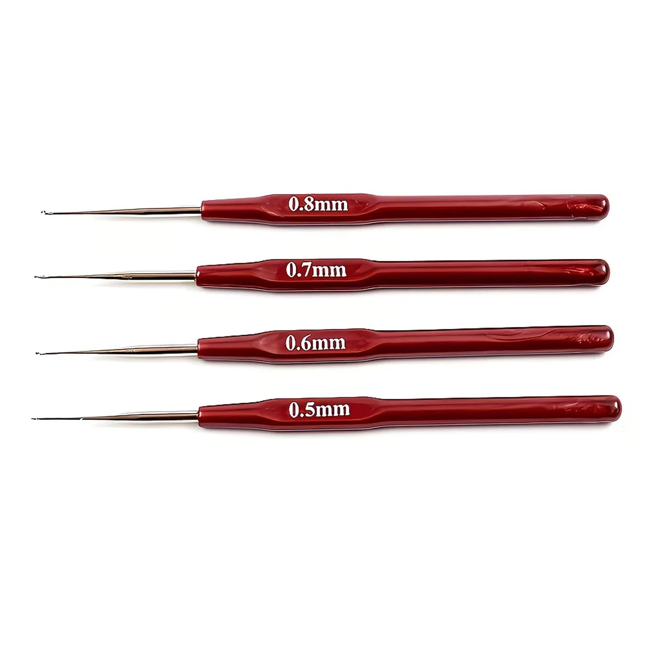 A Set of 4 Crochet Braiding Tools, with Hooks Sized 0.5/0.6/0.7/0.8mm, Suitable for Braids and Dreadlock Tool Kits