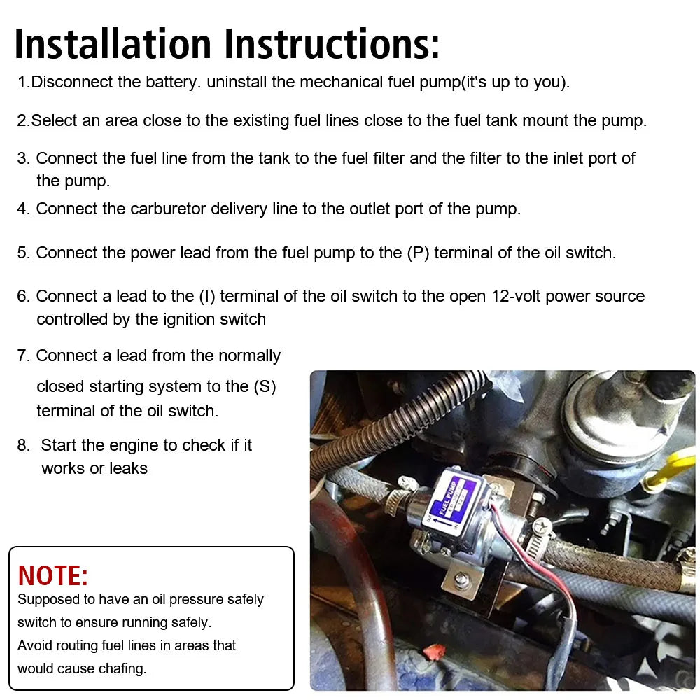 Automobile Electronic Pump Car accessories Car Oil Fuel Pump Universal Gasoline and Diesel Pump DC 12V