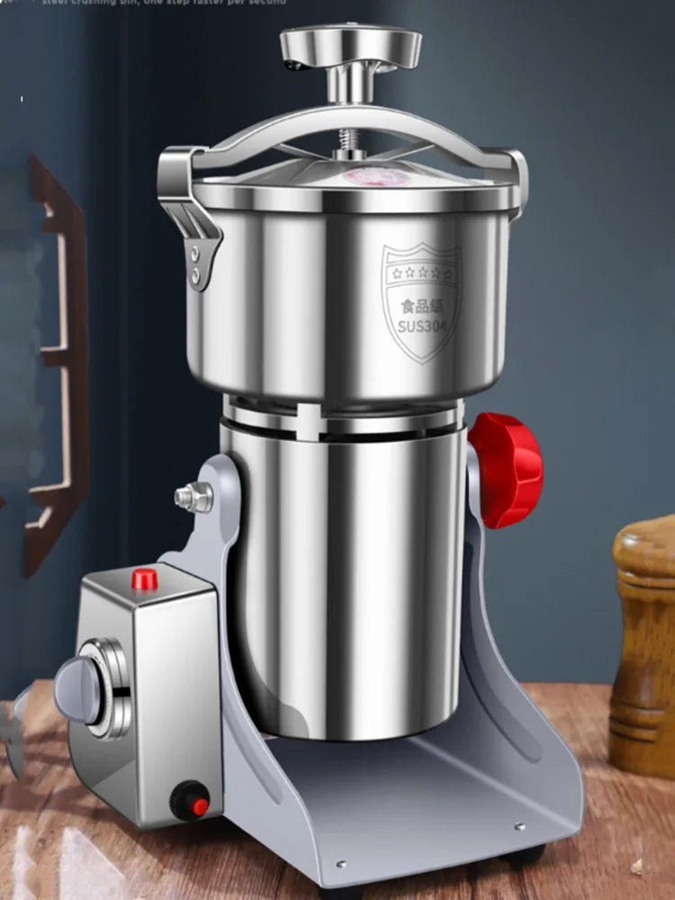 220V 1000g/2000g Grains Spices Herbal Cereals Coffee Dry Food Grinder Mill Grinding Machine Gristmill Home Flour Powder Crusher