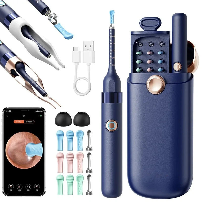 Smart Visual Ear Wax Cleaner with HD Camera Endoscope Wireless WiFi Ear Cleaning Tool for Home Use Ear Wax Remover