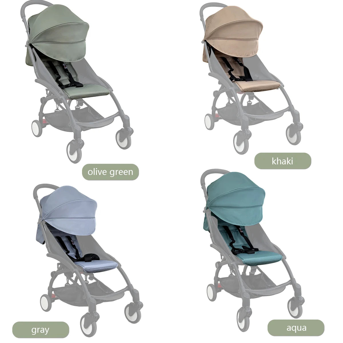 New 175 Cover Seat Cushion Compatible With Babyzen yoyo Cover Seat Mattress With Back Zipper Pocket Stroller Accessories