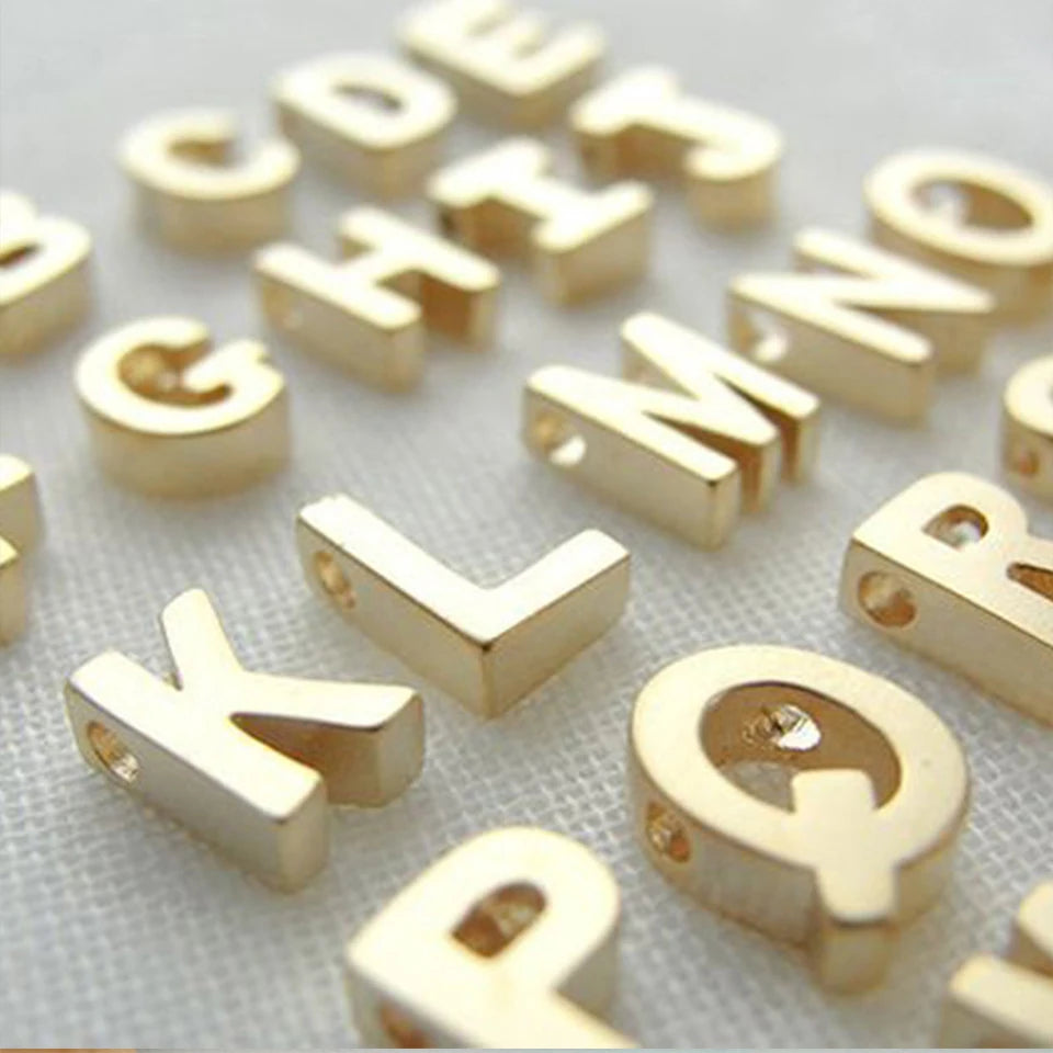 EManco 10PCS Minimalist Style Stainless Steel 26-Letter Pendant for Custom Name Jewelry Commute Social Casual Fashion Accessory