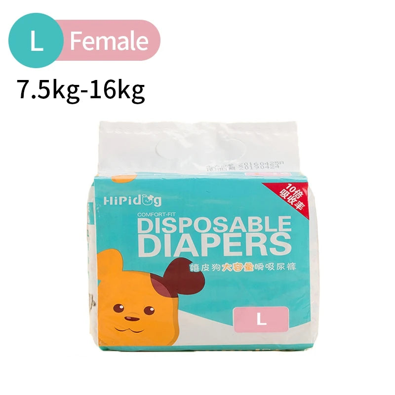 Super Absorption Female Dog Diaper Pet Menstrual Physiological Pants Leakproof Nappies Pants Breathable Puppy Short Dog Supplies