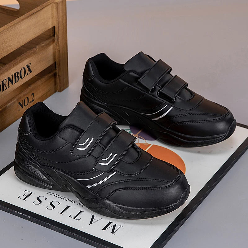 Large Size 48 White Casual Sneakers Men Comfy Leather Lightweight Men's Sports Shoes Outdoor Non-slip Walking Shoes Man Trainers