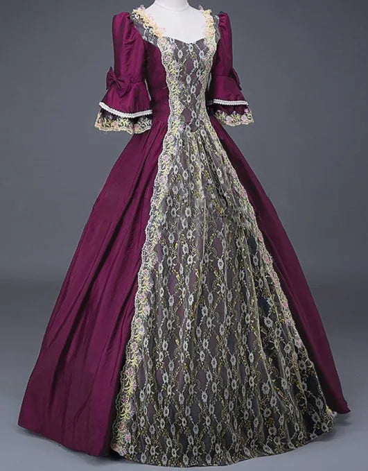 Halloween Cosplay Costumes for Adult Woman Palace Court Medieval Renaissance Retro Gothic Princess Victorian Ball Dress S-5XL