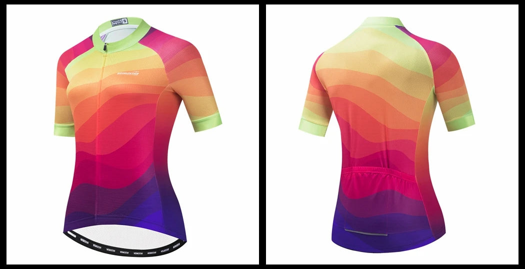 Blue Black Womens Cycling Jersey Pro Team Cycling Clothing Summer MTB Bike Jersey Breathable Bicycle Shirt Maillot Ciclismo