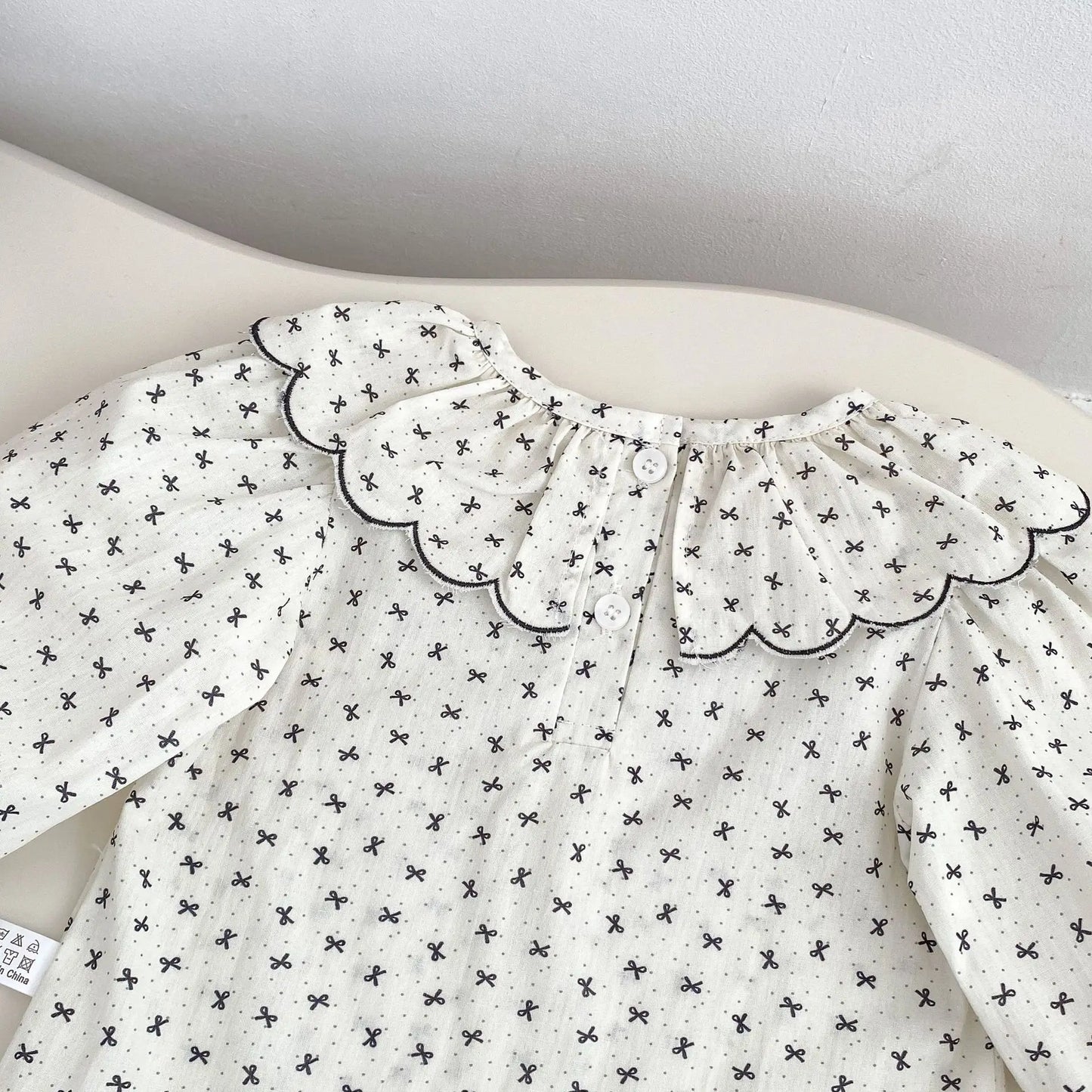 5364 Baby Clothes 2025 Spring Fahion Baby Girl's Bib Suit Lapel Long-sleeved Shirt Or Bag Fart Pants Climbing Clothes