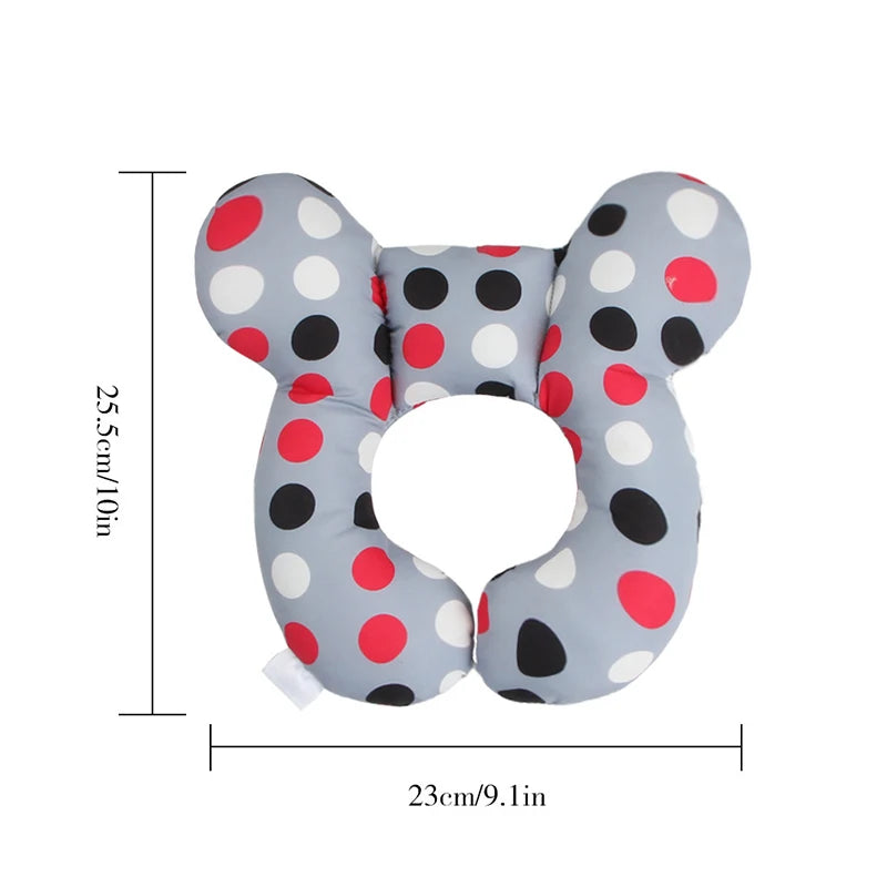 Baby Stroller Pillow Car Seat Head Fixed Neck Pillows Bend Shape Sleeping Protection Headrest Cushion Infant Anti-head Mat