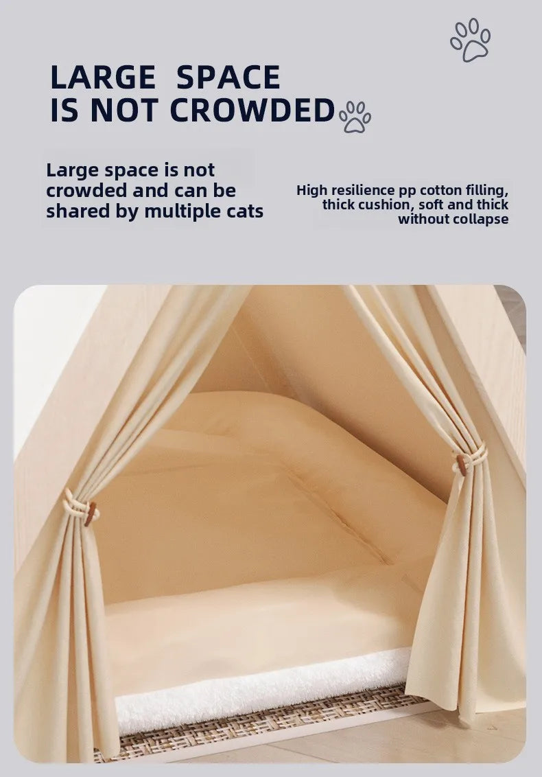 Winter Pet tent, Christmas dog house, cat house, all year round, cat delivery room, pine wood for winter warmth, cat tent