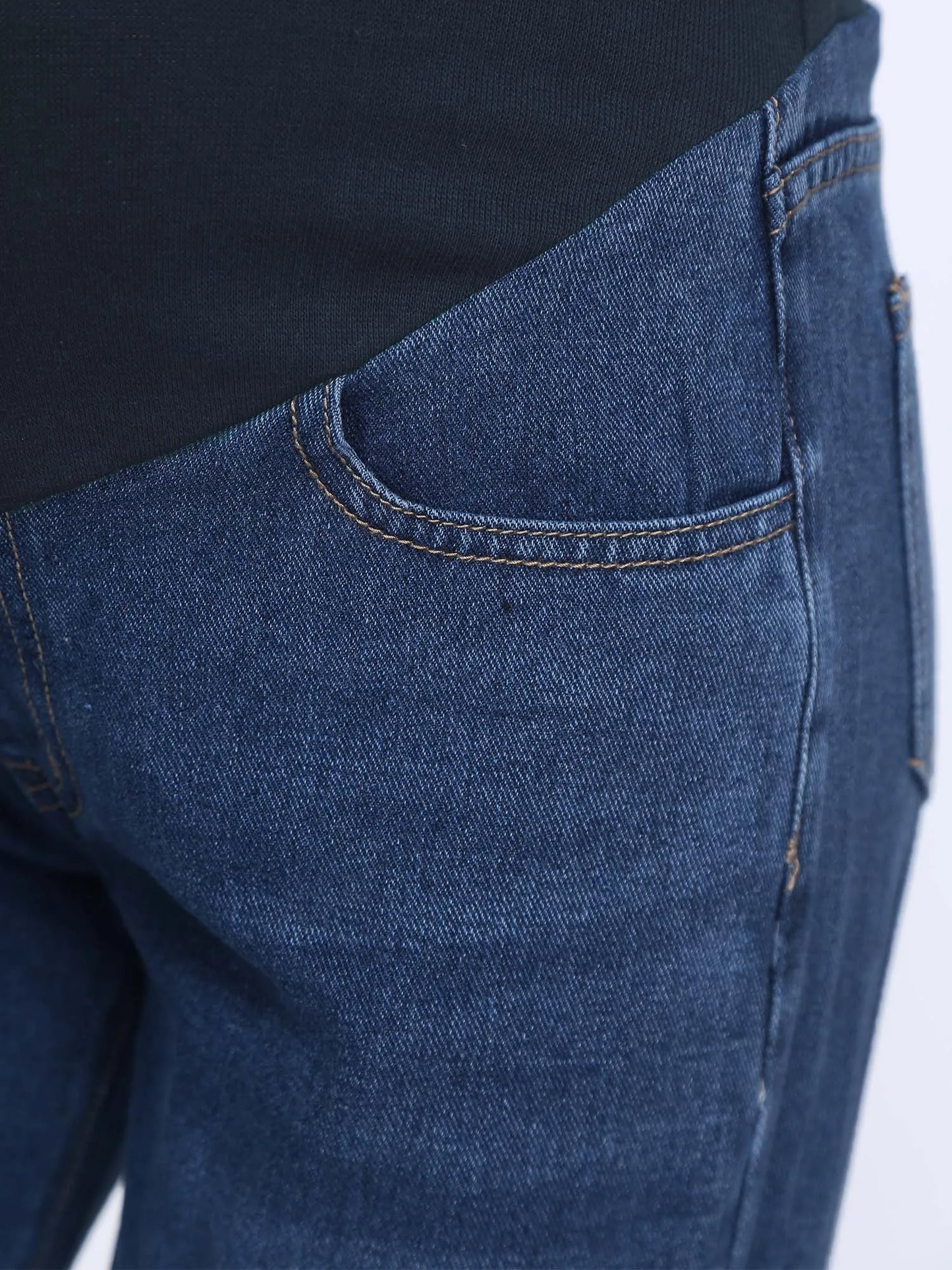 Pregnant Women Fashion Casual Wide-Leg Jeans Adjustable High Waist Belly Support Denim Pants Maternity Clothing for Daily Party
