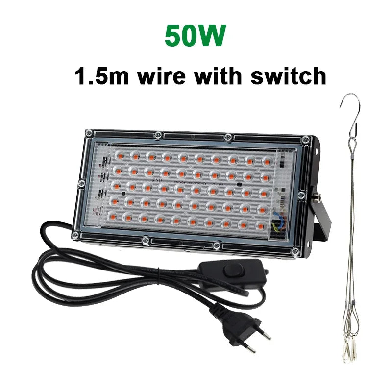 Full Spectrum LED Grow Lights 50/300W Plant Lamp Indoor Plants Phyto Lamp Greenhouse Hydroponic Plant Vegetable Growing Lamp