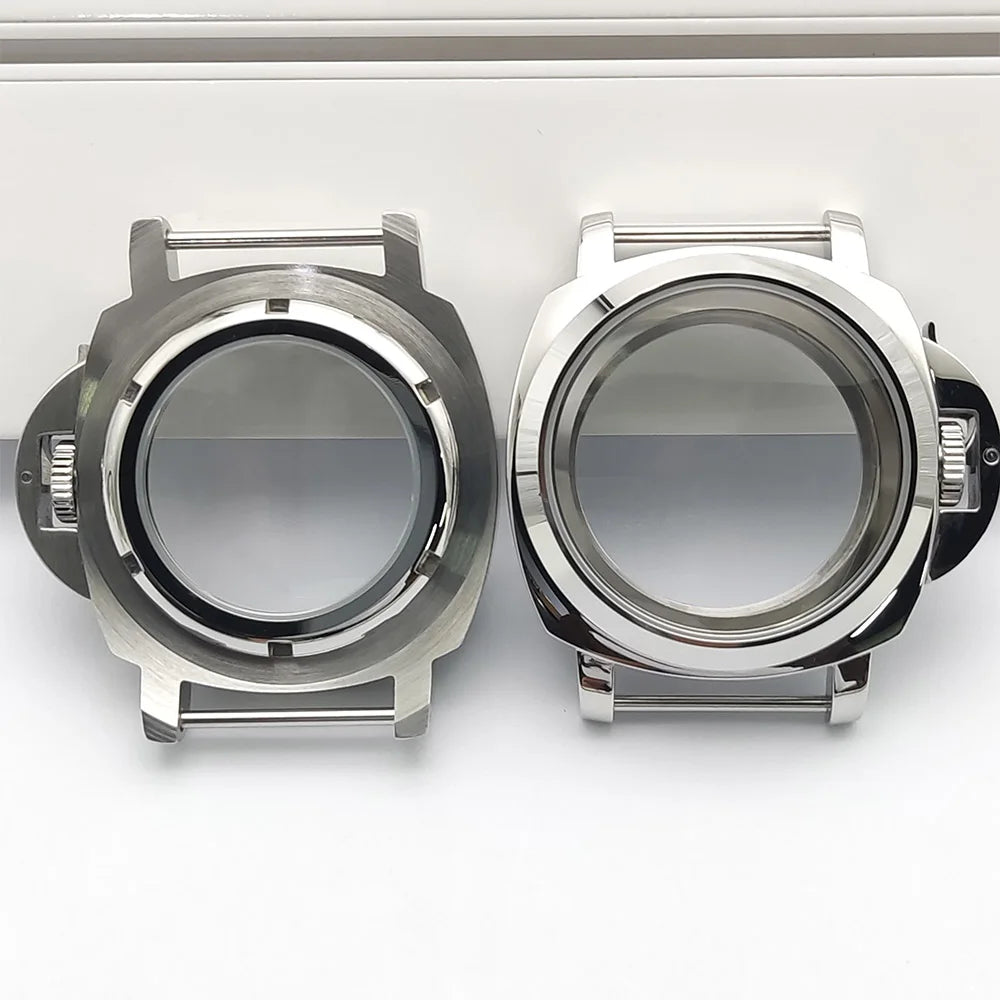 40mm No logo Safety Lock Watch Case Crown Protecting Device With Lever For Seiko Panerai Luminor NH35 Automatic Movement ModPart