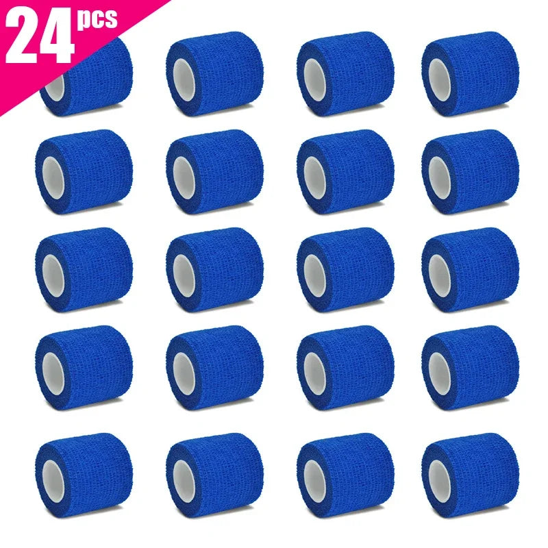 6/12/24pcs Self Adhesive Bandage Wrap, Cohesive Bandage Wrap for Sport & Athletic, Breathable Vet Wrap for Wounds