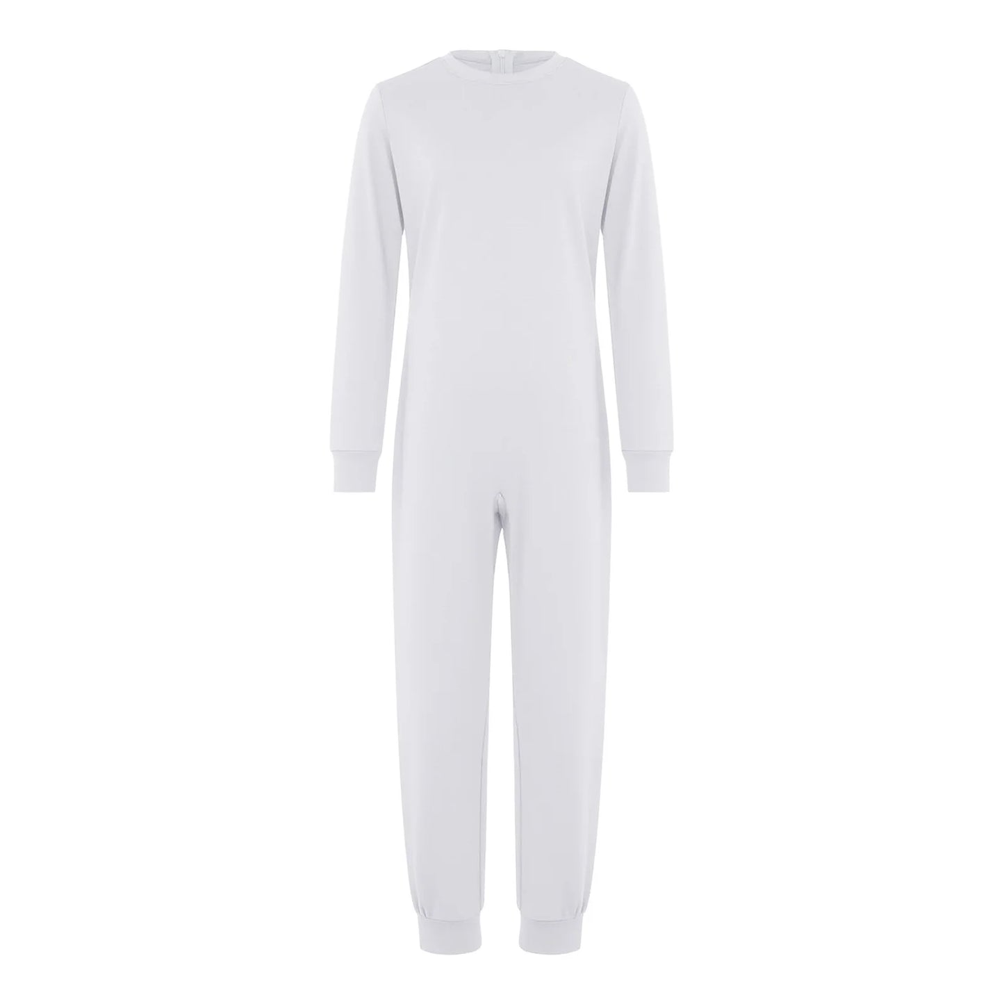 Children Special Needs Adaptive Clothing Solid Color Long Sleeve Zipper Back Jumpsuit Cotton Rompers Workout Sports Bodysuit