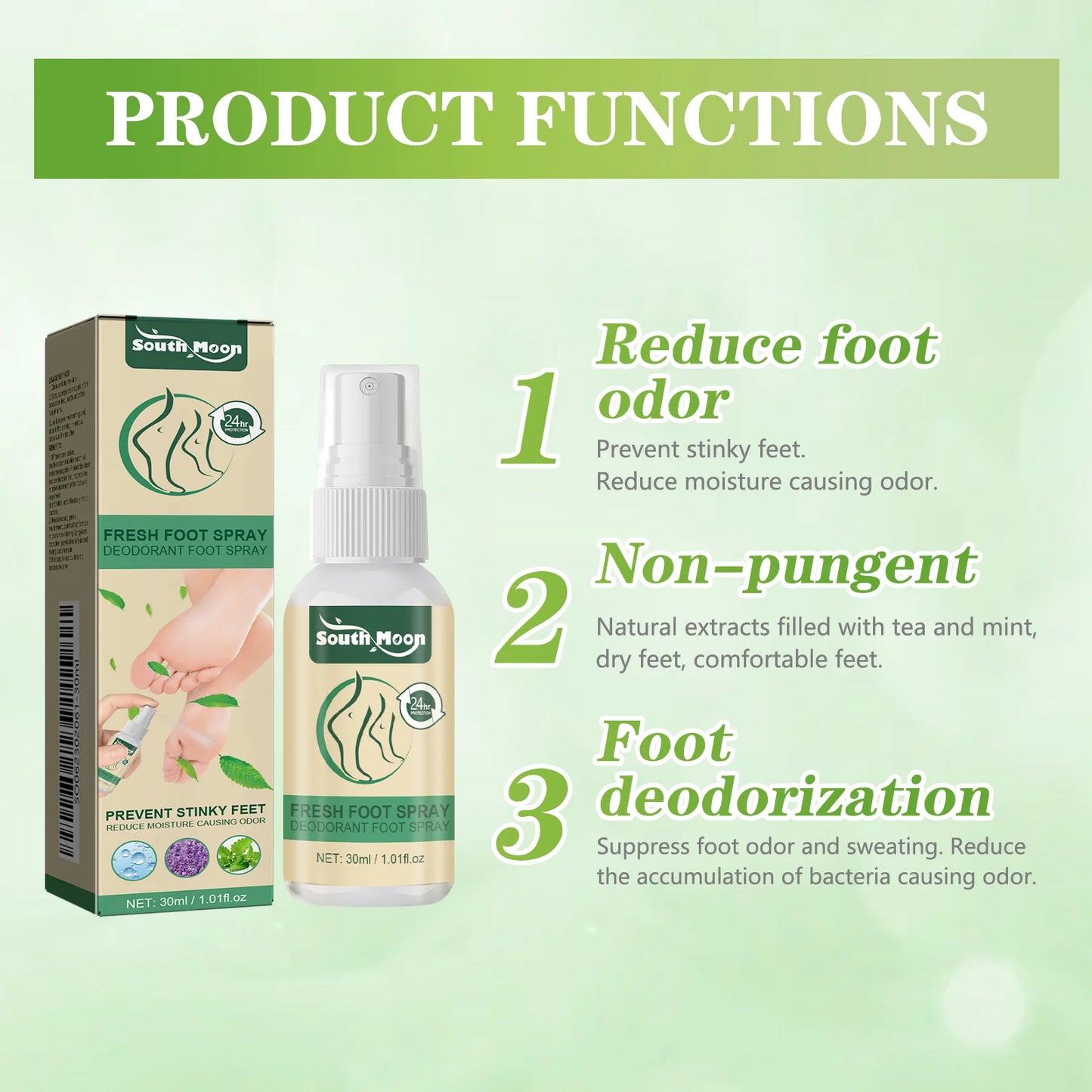 Fresh Foot Refreshing Aromatherapy Spray Foot Spray Shoe Odor Remover For Sweaty Feet Natural Soothing Scented Feet Spray Care