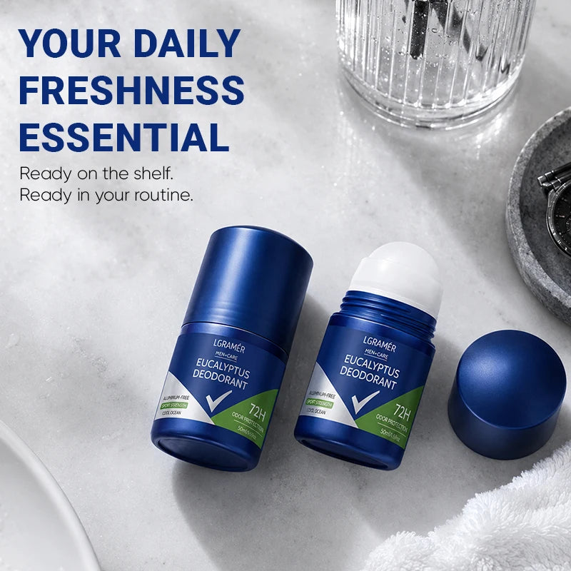 Men's Care Eucalyptus Deodorant Cool Ocean Scent Deodorant Stick Effective Anti Perspirant Control Sweat Smell Fresh Body Care