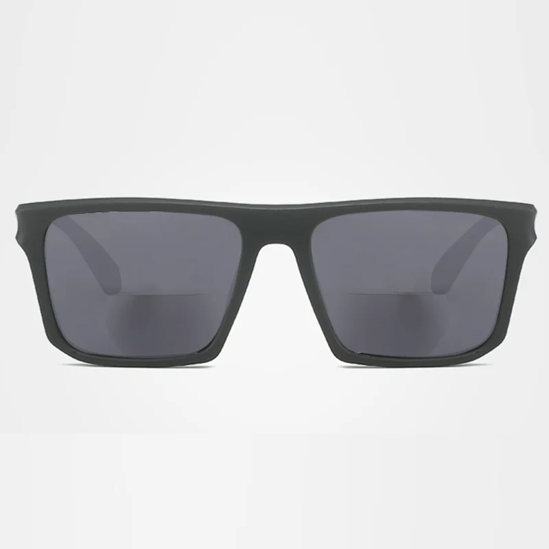 Men Women Square Bifocal Far Near Dual Vision Reading Glasses Trendy Driving Fishing Shade Presbyopia Eyewear Customize Lens