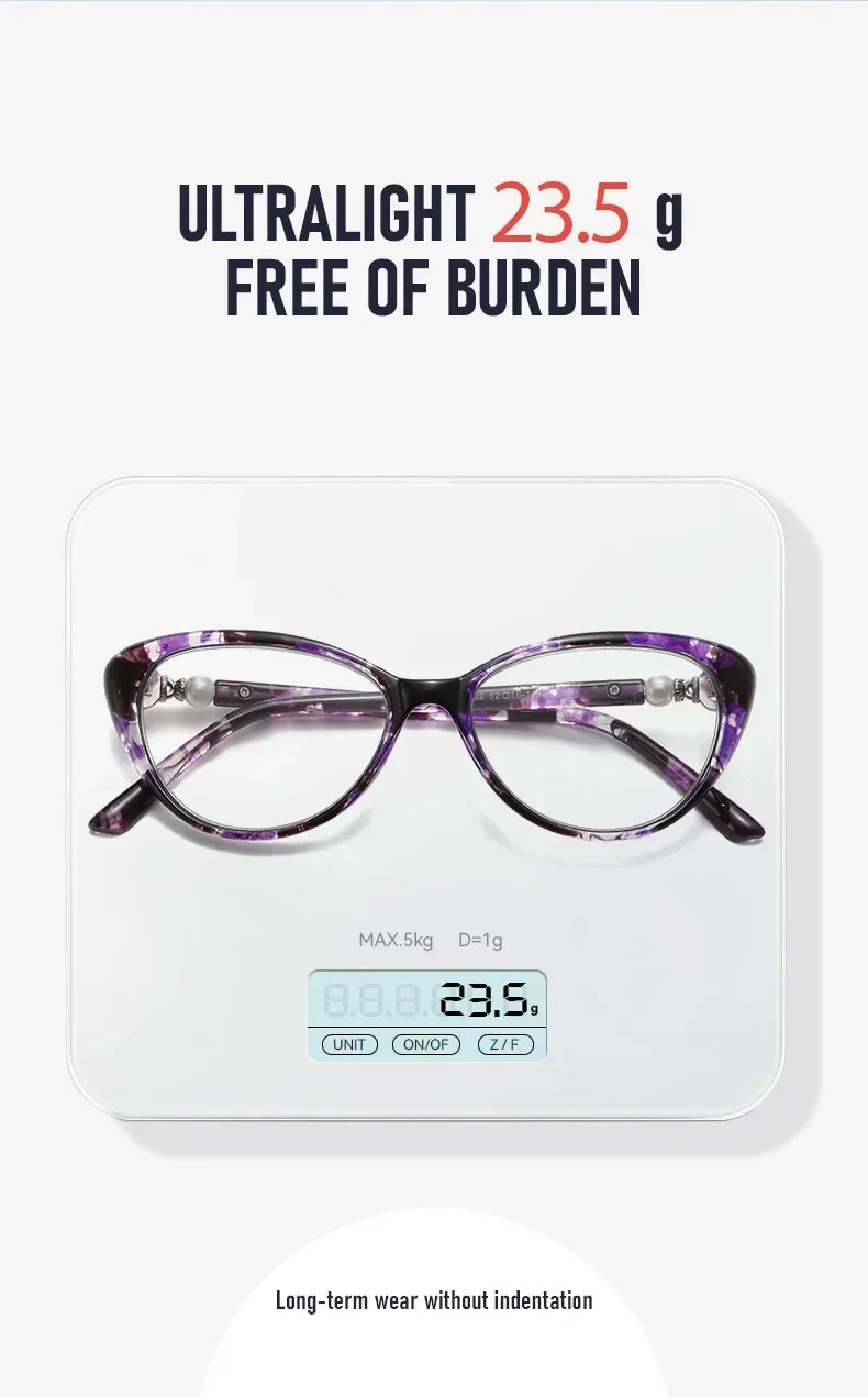 Cat Eye Finished Progressive Multifocal Reading Glasses Unisex Women Men Outdoor Color Changing Bifocal Eyewear Diopter To +4.0