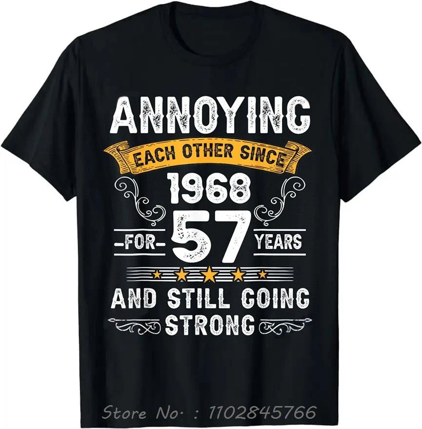 Legends Born In 1968 Oversized T-shirt Bday Men's Clothing On Demand Cotton Tshirt Ropa Hombre Fashion Fitness T Shirt Tops