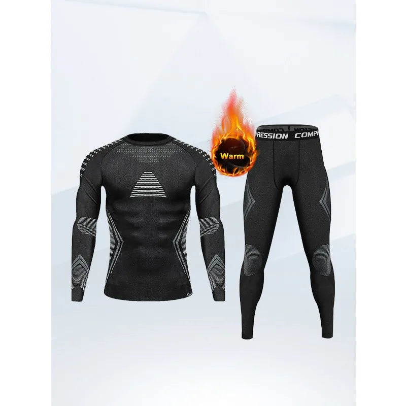 Outdoor Skiing Quick-drying Clothes Running Jumping Skiing Sportswear Moisture-wicking Thermal Underwear Functional Set