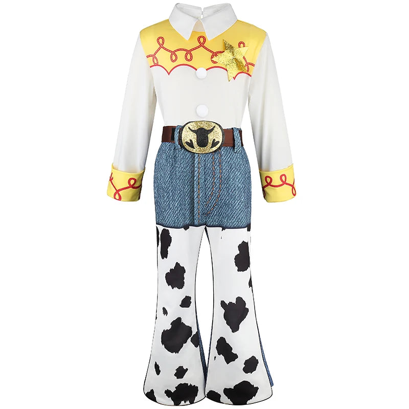 Kids Cowboy Costumes Toddler Anime Character Costumes Halloween Party Costumes for Boys and Girls Set + Hat