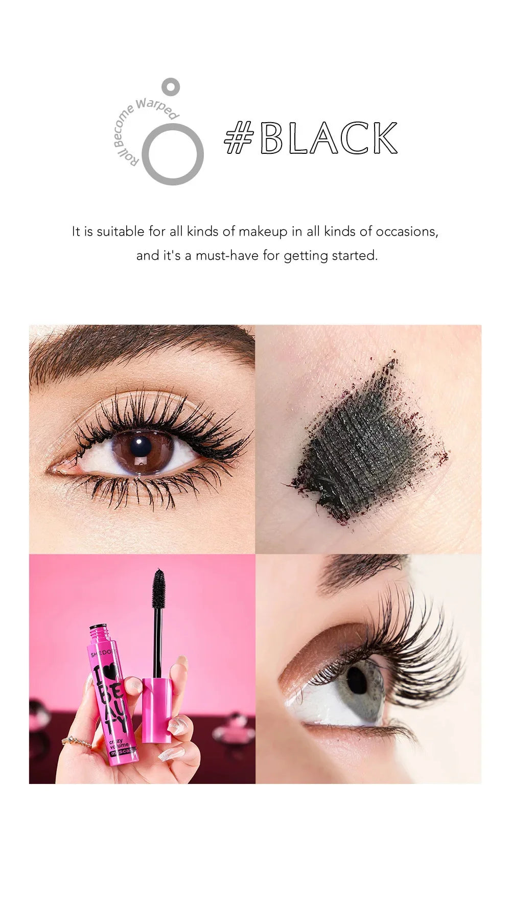 5D Waterproof Mascara Eyelashes Lengthening Long Lasting Silky Lash Black Eyelashes Extension Make Up Beauty Eye Korean Cosmetic