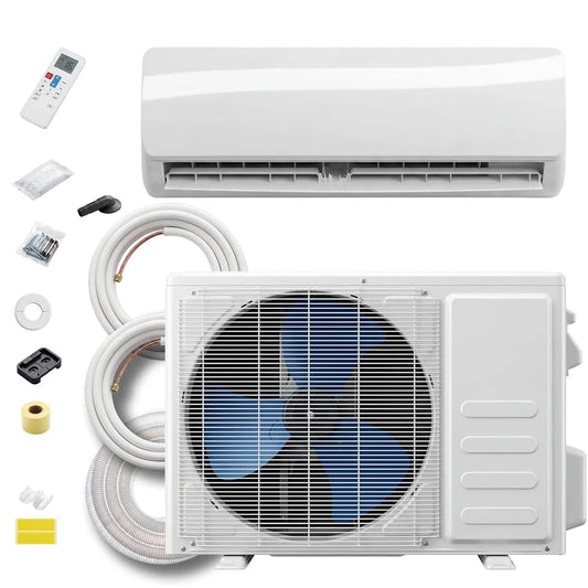 18,000 BTU Mini Split AC Heating System, 17 SEER2 230V Ductless Mini Split Air Conditioner with Heat Pump, Quiet 29dB &, Custom