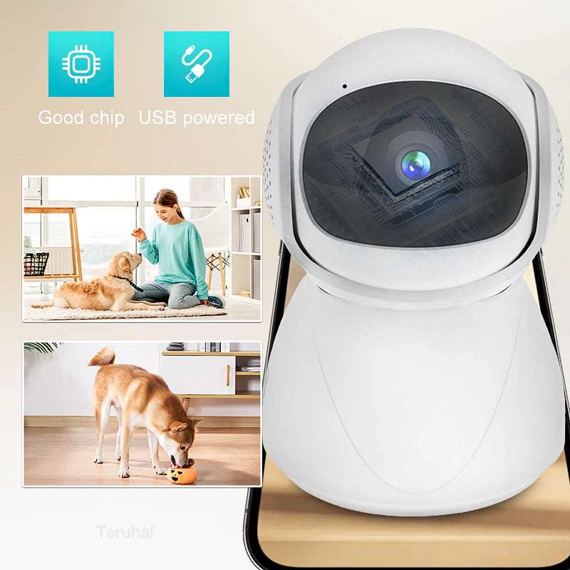 Wireless PTZ Camera Indoor Wireless WiFi Smart Home Camera Night Vision Outdoor Security Camera Baby Monitor Pet Dog Camera