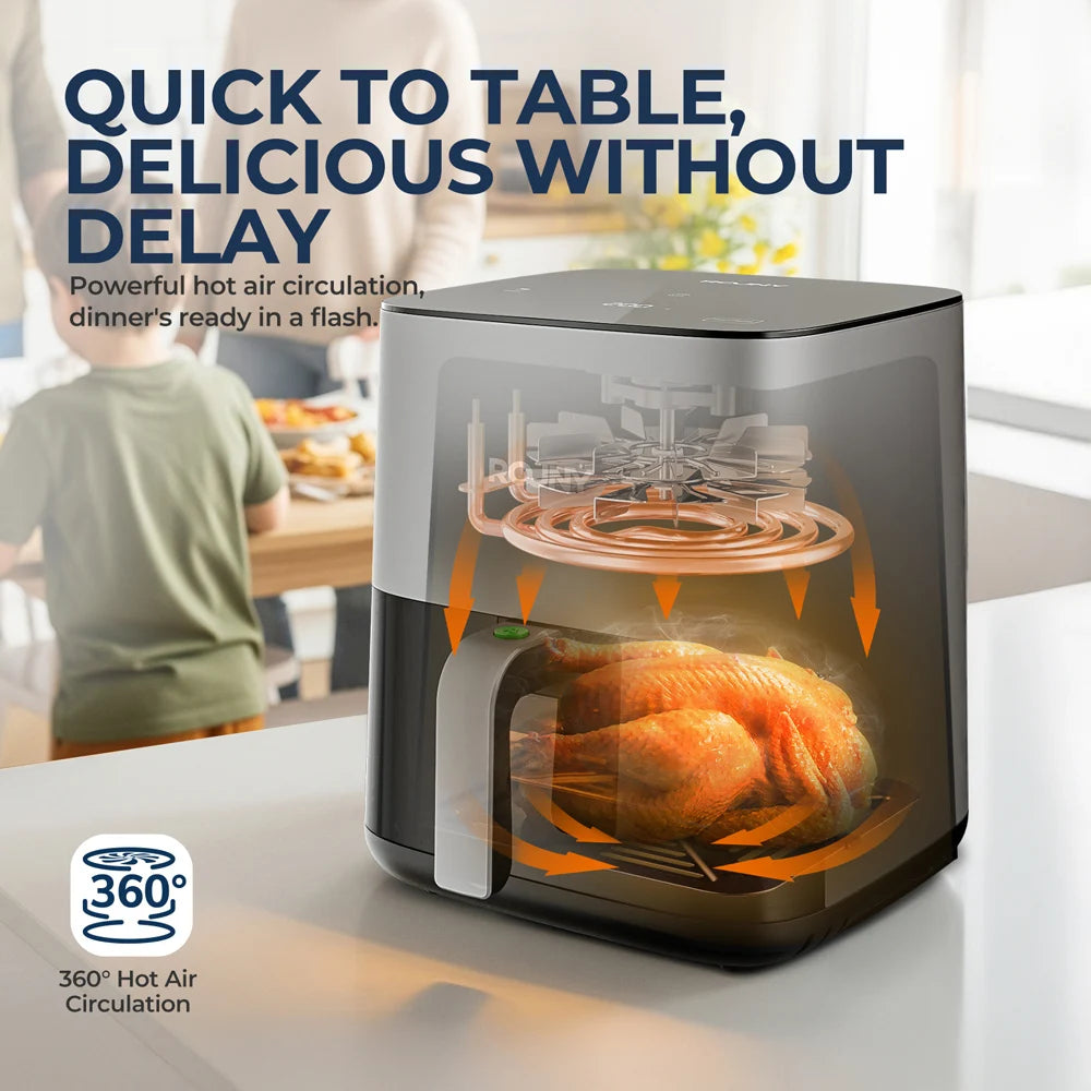 5L Electric Air Fryer Oven - Oilless Touch Control Cooker for Family Size Meals Hot Air Frier