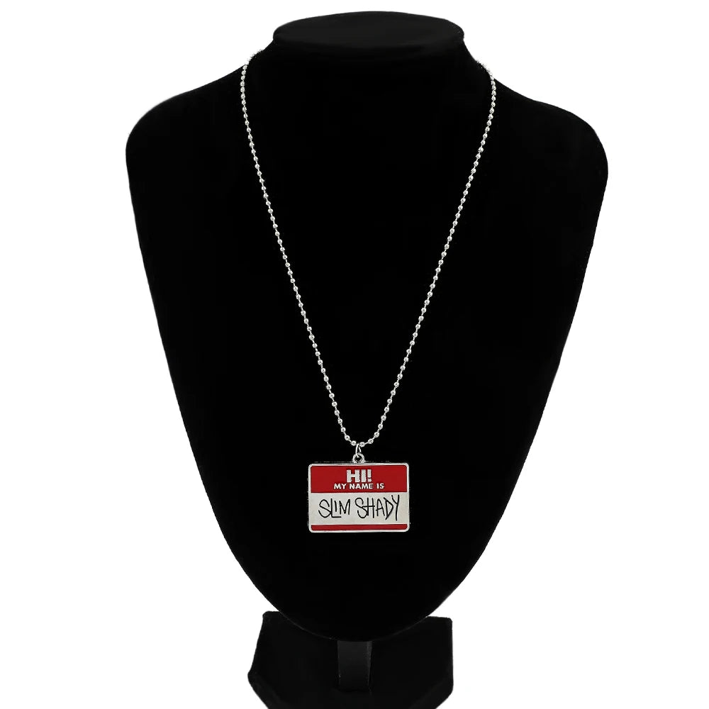 POTCET Eminem Men's Fashionable Versatile 2026 Hip Hop Jewelry Pendant Necklace - Trendy Souvenir for Boyfriend