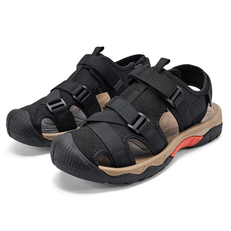 Men's Casual Mesh Outdoor Beach Sandals Fashion Light Breathable Shoes Men Anti-slip Waterproof Sandals Man Comfortable Sneakers