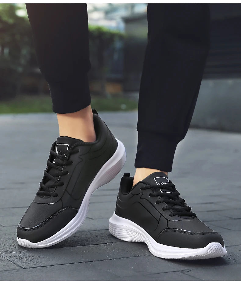 2024 New Sneakers Men Casual Shoes Comfotable Lightweight Men High Quality Running Shoes Outdoor Waterproof Leather Sport Shoes