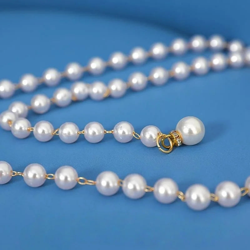 Fashion Pearl Waist Chain Versatile Waistband Belt Temperament Elegant Body Jewelry Girls Dress Strap Belly Chains Accessories